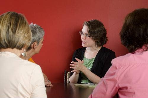 Woman leading a counseling session
