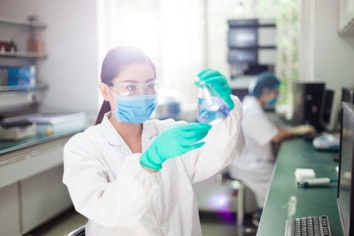 Nurse scientist working in the laboratory