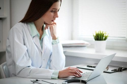 Locum tenens nurse practitioner looks at her hospital schedule